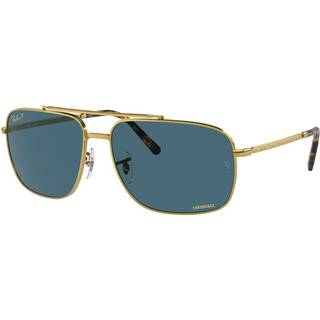Ray - Ban Unisex RB3796 9196S2 Solbriller Metal Guld Blå Pillow Polariseret