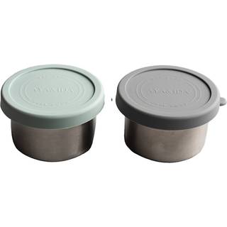 Aya&ida, Snack Containers 100 Ml, Dark Grey / Mint Green