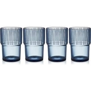 Kusintha Caféglas 38 cl, blå, 4 stk.