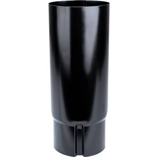 Plastmo lige nedførsel 75 mm, Sort Stål, prælakeret 5661540
