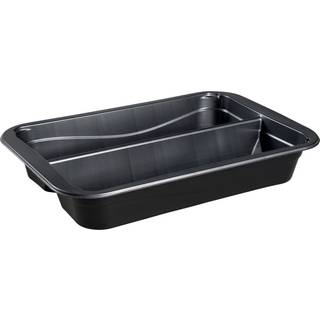 Bakke plastbakke 1500ml CPET 2-rums ovnbakke sort
