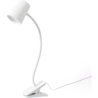 Lindby Ailina LED-bordlampe, klemmefod, hvid