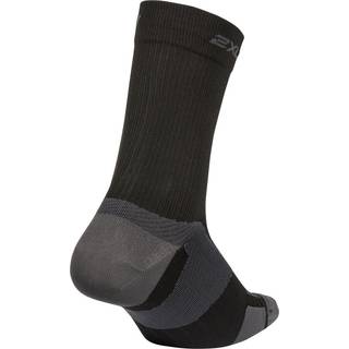 2XU Vectr Light Cushion Crew Sock Black/Titanium, S