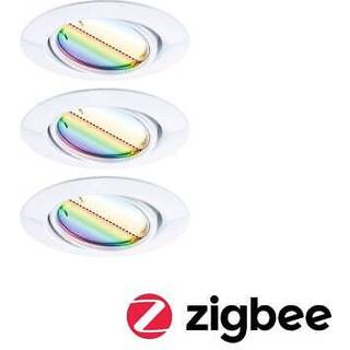 Paulmann Coin Base LED indbygningsspot, hvid, sæt med 3 RGBW ZigBee