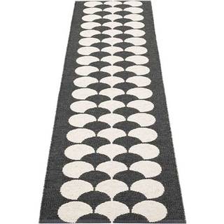 Pappelina, Poppy Black / Vanilla tæppe 70 x 250 cm