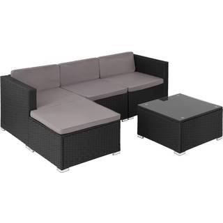 Polyrattan loungesæt Lignano - sort