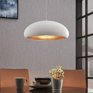 Lindby Gerwina pendellampe, hvid/guld, metal, 40 cm, E27