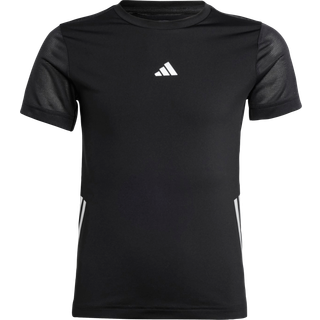 adidas Junior 3-Stripes Løbetee - Str. 128, Let & Åndbar T-shirt med Reflekser til Børn