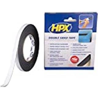 HPX dobbeltklæbende tape sort, 12mm x 10m