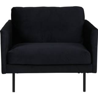 Zoom lænestol velour sort.
