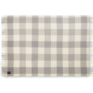 Lexington Gray Checked Recycled Wool plaid 130x170 cm Gray/White