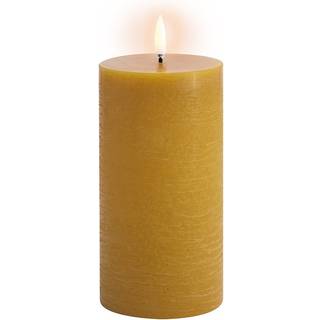 FORÅRSUDSALG - Uyuni - LED Bloklys - Curry Yellow - Rustic - 7,8x15,2 cm