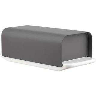 Alessi Mattina smørboks 9,5x21 cm Mørkegrå
