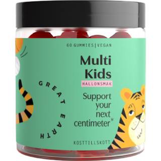 Great Earth Multi Kids, Hindbær, 60 Gummier