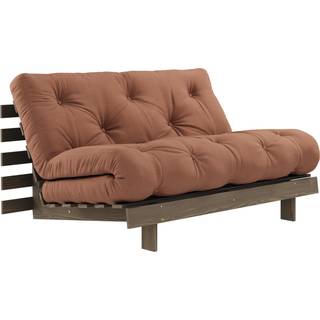 Roots 140 Sovesofa Fra Karup Design i Massiv FSC Fyrretræ | Japandi - Carob Brown - 759 Clay Brown