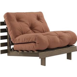 Roots 90 Sovesofa Fra Karup Design i Massiv FSC Fyrretræ | Japandi - Carob Brown - 759 Clay Brown