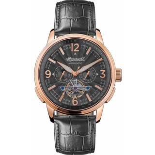 Ingersoll The Regent Automatic Black Dial Leather Strap Men's Watch I00302B