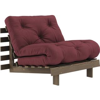 Roots 90 Sovesofa Fra Karup Design i Massiv FSC Fyrretræ | Japandi - Brun - Bordeaux