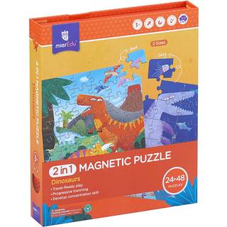 mierEdu - Magnetisk puslespil - Dinosaurer - Fra 4 år.