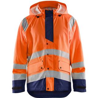 Blåkläder 4327 High Vis Regnjakke LEVEL 3 / High Vis Regnjakke LEVEL 3 - 2XL - High Vis Orange/Marineblå