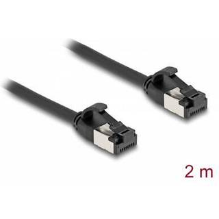 Delock Cat 8.1 U/FTP Fleksibelt RJ45-kabel, 2 m – Sort