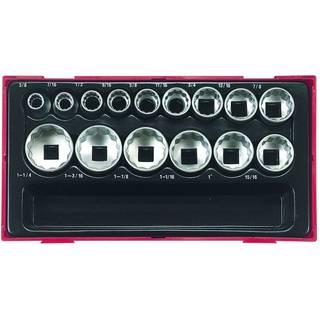 Teng Tools Topsæt med 15 dele. Med 1/2\" firkantfatning. TT1215AF