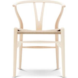 Carl Hansen - CH24 Y-Stolen, Vitoljad Ask, Naturflätat papperssnöre - Spisebordsstole - Hans J. Wegner - Træ farvet - Papir/Træ