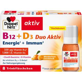Doppelherz B12 + D3 Duo Aktiv Energi¹ + Immun² drikkeflasker