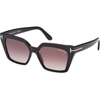 TOM FORD Kvinde FT1030 WINONA 01Z Solbriller Acetat Sort Violet Cat Eye Normal Skygge