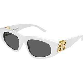 Balenciaga BB0095S 012 53 Solbriller Kvinder Hvid - White - 53mm