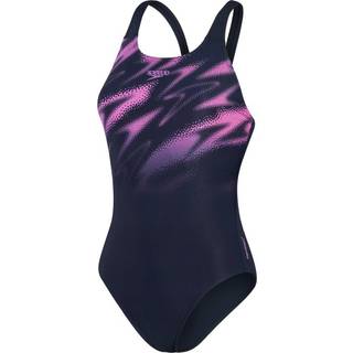 Speedo badedragt til damer - Hyperboom Placement Muscleback - Mørkeblå/pink