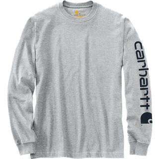 CARHARTT T-Shirt Sleeve Logo L/S Heather Grey - M