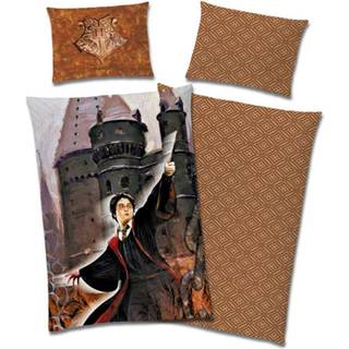 Harry Potter sengetøj - 140x200 cm - Harry Potter- Vendbar dynebetræk - 100% bomulds sengesæt