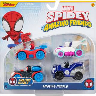 Spidey and his Amazing Friends legetøjsbiler i metal - 4-pak