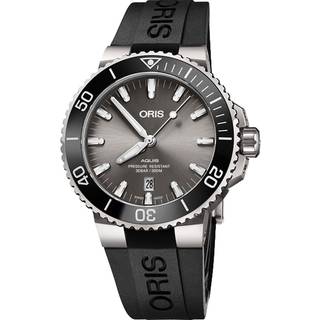 Oris 01 733 7730 7153-07 4 24 64TEB Diving Grå/Gummi Ø43.5 mm