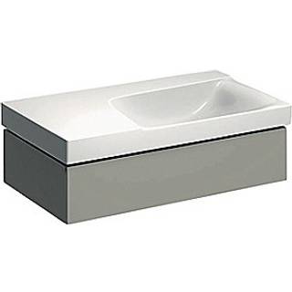 Geberit Xeno² underskab til håndvask med fralægningsplads, med en skuffe: B=88cm, H=22cm, T=46.2cm, Greige / Lakeret mat, Bredde håndvask=90cm