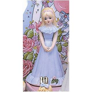 Enesco vokser op piger blond alder 10 porcel?nsfigur 5,5 bl? lyser?d