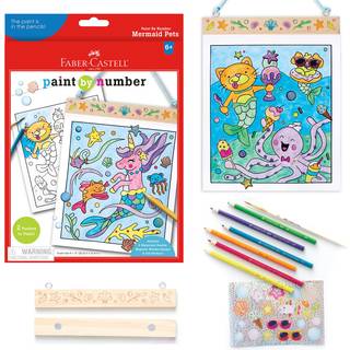 Faber-Castell Paint By Number Mermaid Pets-Kids Watercolor Mermaid Craft i alderen 6-8