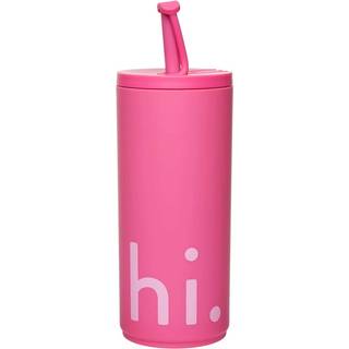 Design Letters Travel Life termoflaske med sugerør 50 cl Hi/Cherry pink