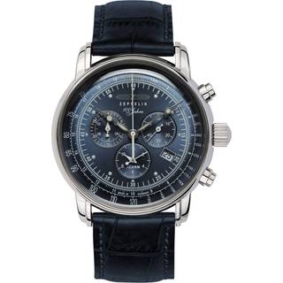 Zeppelin 7680-3 100 Jahre Zeppelin Alarm Chronograph Herrenuhr 42mm 10ATM