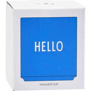 Design Letters Favourite Kop 25 Cl Fashion Colour Collection Hello - Kaffekopper Benporcelæn Blå - 10101002COBALHELLO