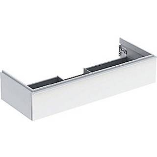 Geberit iCon underskab til håndvask, med en skuffe: B=118.4cm, H=24.7cm, T=47.6cm, hvid / lakeret højglans, hvid / pulverlakeret mat