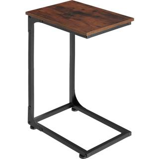 Sidebord Erie 40x30x63cm - Industrielt mørkt træ, rustikt