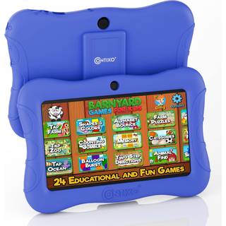Contixo 7 """" Kids Tablet - 32 GB Android Learning Tablet med 50+ Disney Storybooks WiFi For?ldrekontrol Kid -proof Case & Kickstand Uddannelsesap