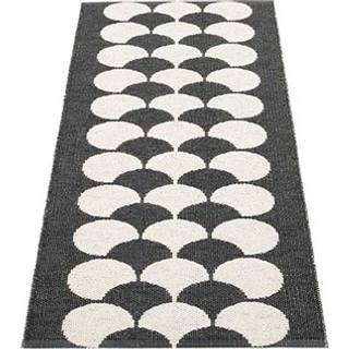 Pappelina Poppy Tæppe /vanilla 70x150 Cm - Mønstrede tæpper Pvc Sort - PY2X715