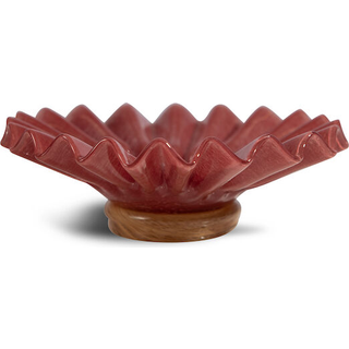 Byon Lori Skål 18 Cm Bordeaux / - Dekorative Accessories Mundblæst Glas Beige - 5280606206