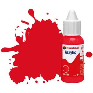 HUMBROL ACRYLIC DROPPER BOTTLE 14ML No 19 Red - Gloss