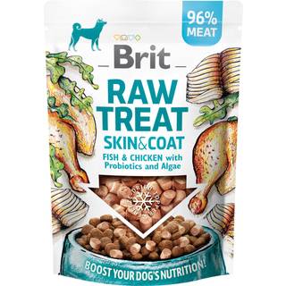 Brit RAW TREAT Skin & Coat, fisk & kylling - 40 g.