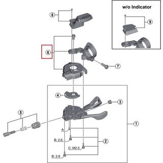 Shimano XT dæksel til skiftegreb venstre model SL-M8000 med indikator