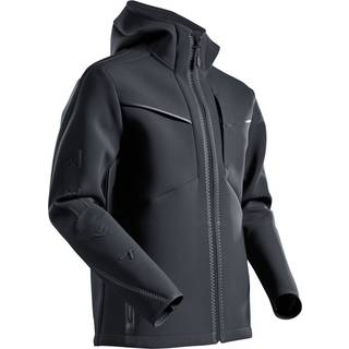 Mascot Customized Softshell jakke med hætte i mørk marine - Str. 4XL
